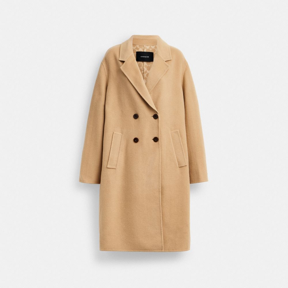 Coach wool coat womens hotsell