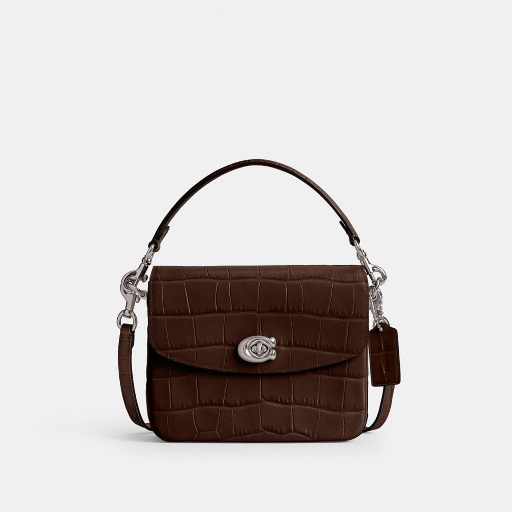 COACH®,Cassie Crossbody Bag 19,Leather,Crossbody,Chain Detail,Logo,Compact,Day Party,,Front View