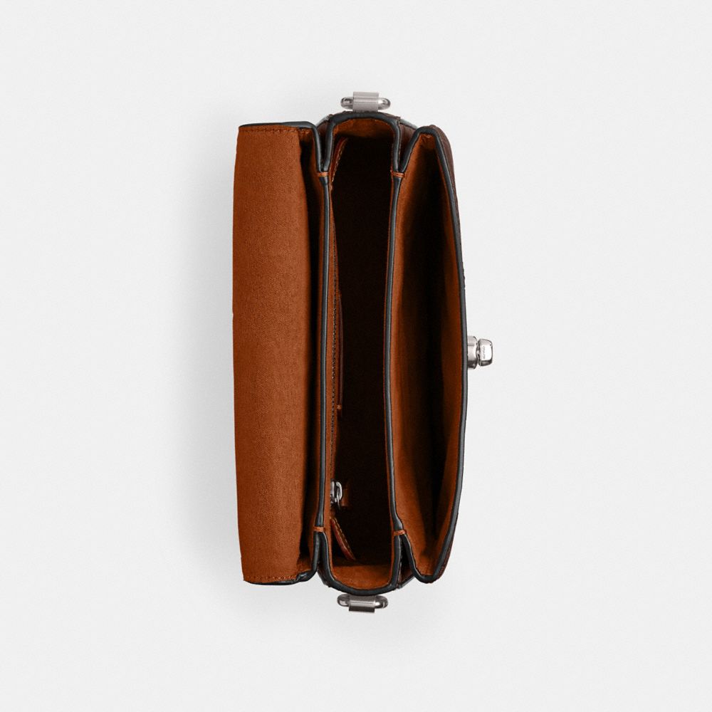 COACH®,Cassie Crossbody Bag 19,Leather,Crossbody,Chain Detail,Logo,Compact,Day Party,,Inside View,Top View