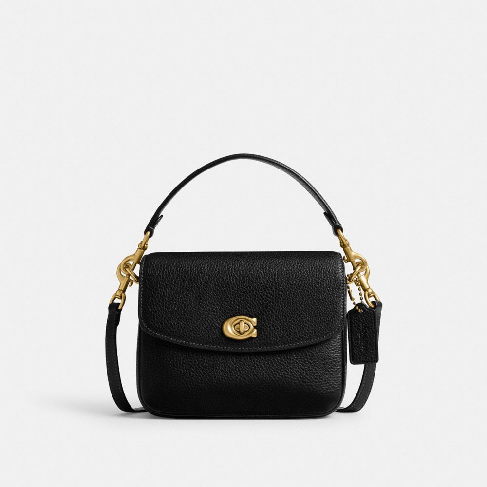 COACH®,CASSIE CROSSBODY BAG 19,Medium,Brass/Black,Front View