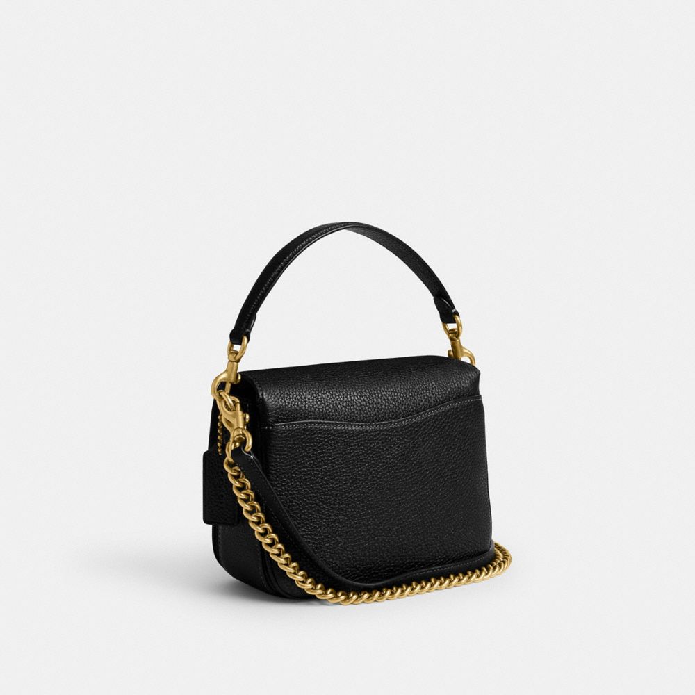 Coach Cassie Leather Crossbody In Brass/black