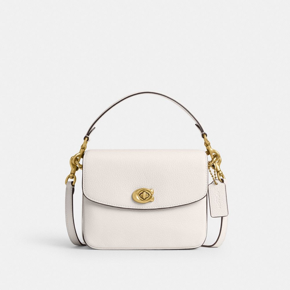 COACH®,CASSIE CROSSBODY BAG 19,Medium,Brass/Chalk,Front View