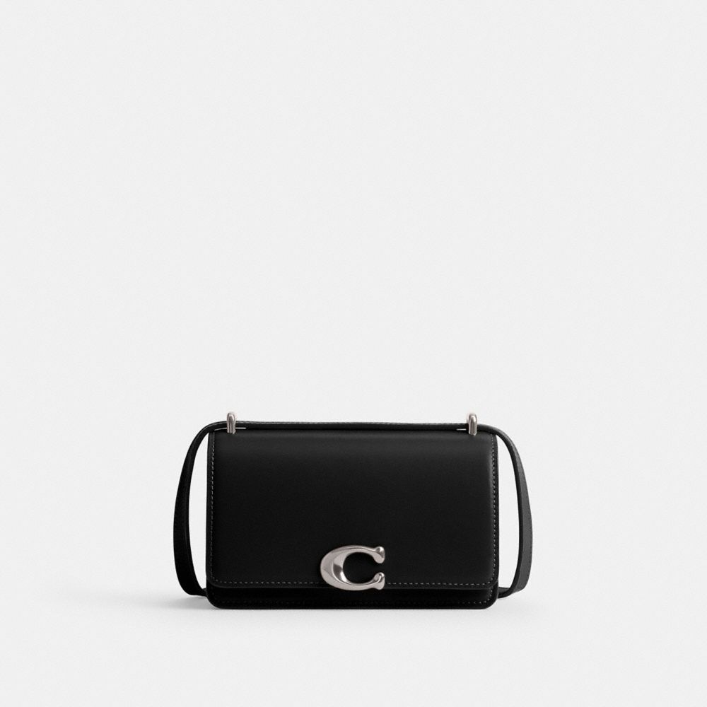 COACH®,BANDIT CROSSBODY BAG,Mini,Silver/Black,Front View