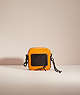 COACH®,RESTORED POUCH 12 WITH WHIPSTITCH,Amber/Black,Front View