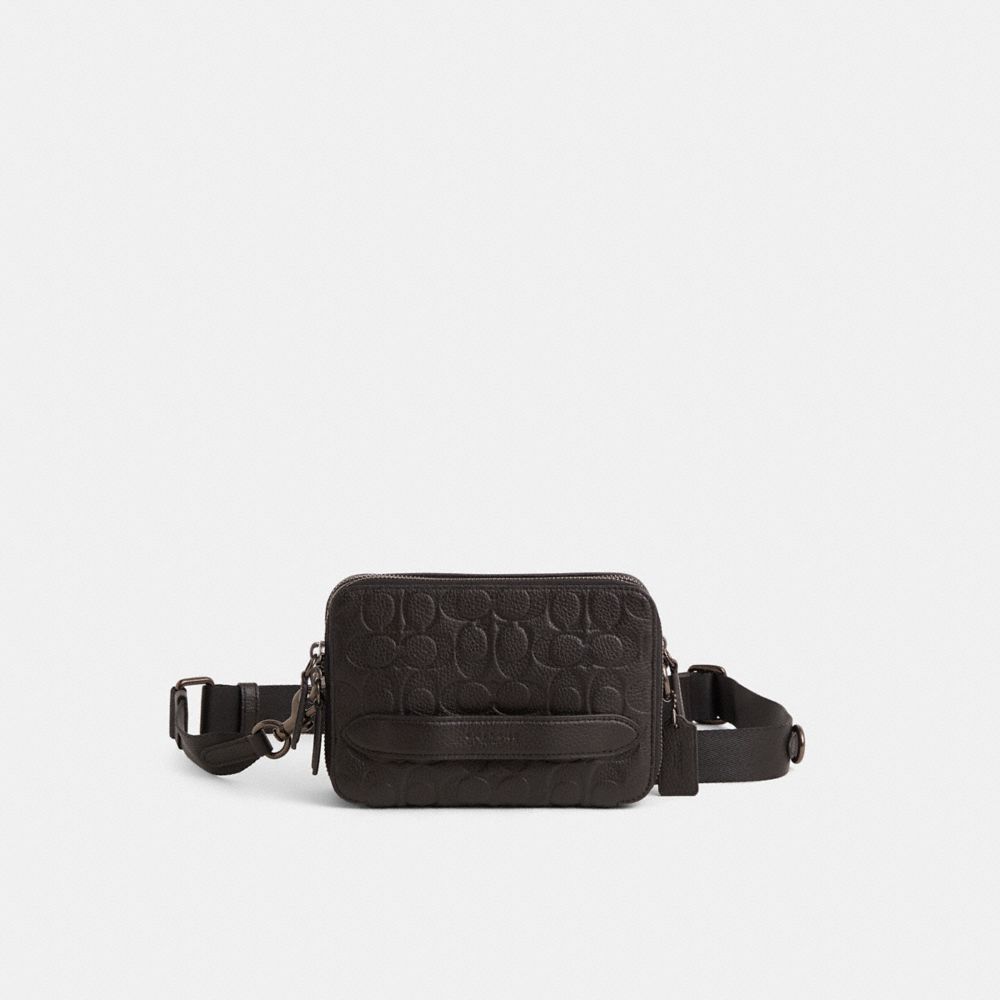 Coach Restored Charter Crossbody In Signature Leather In Brown