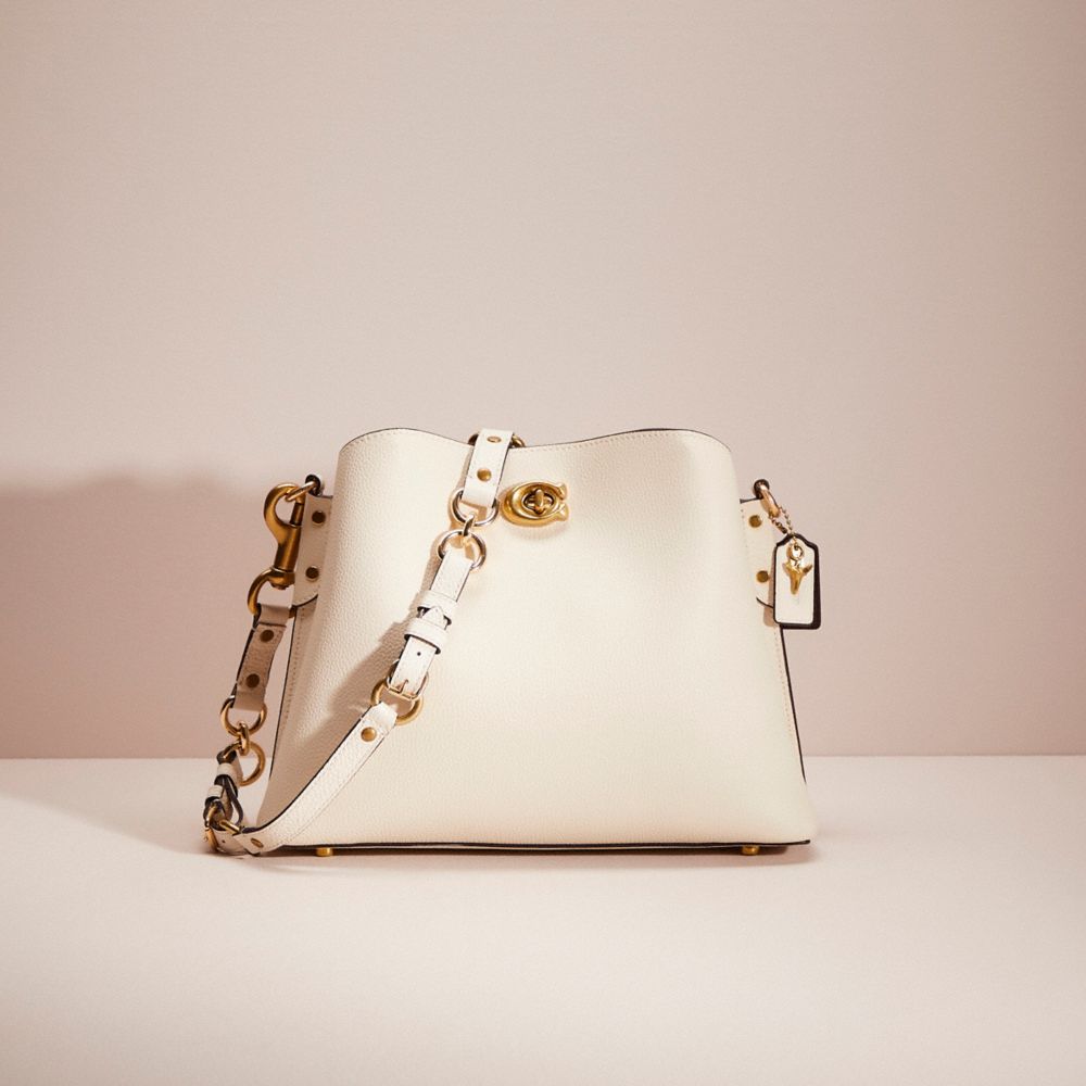 COACH®,Upcrafted Willow Shoulder Bag In Colorblock,,Front View