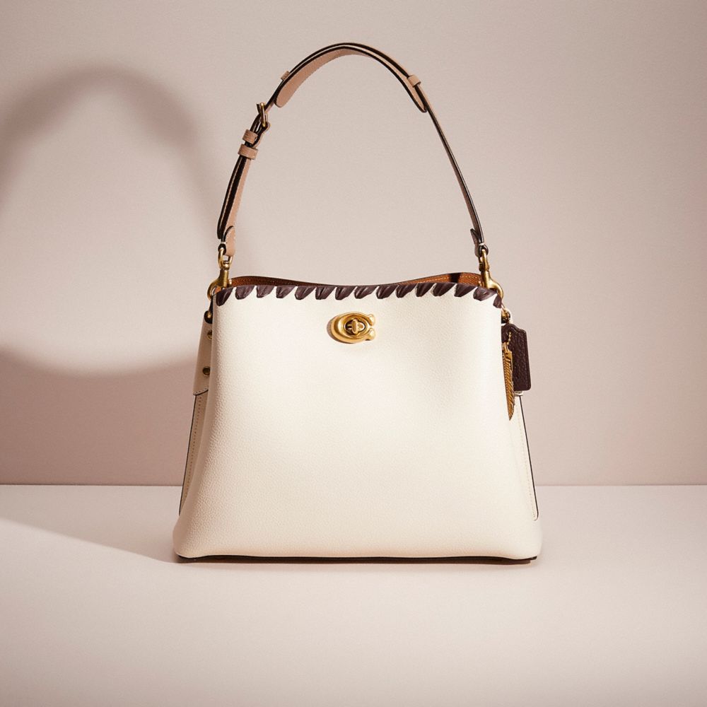 COACH®,Upcrafted Willow Shoulder Bag In Colorblock,,Front View