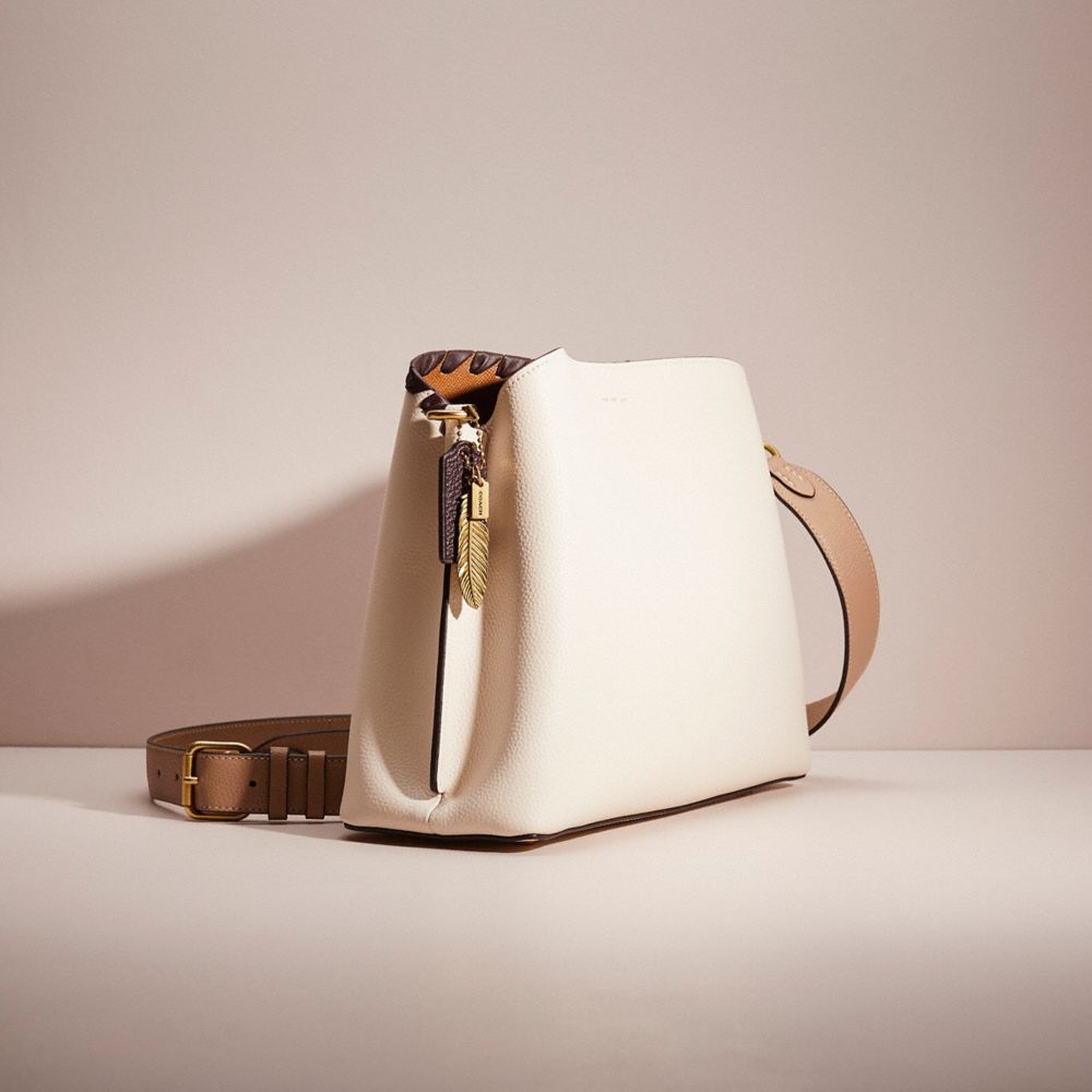 COACH®,Upcrafted Willow Shoulder Bag In Colorblock,,Angle View