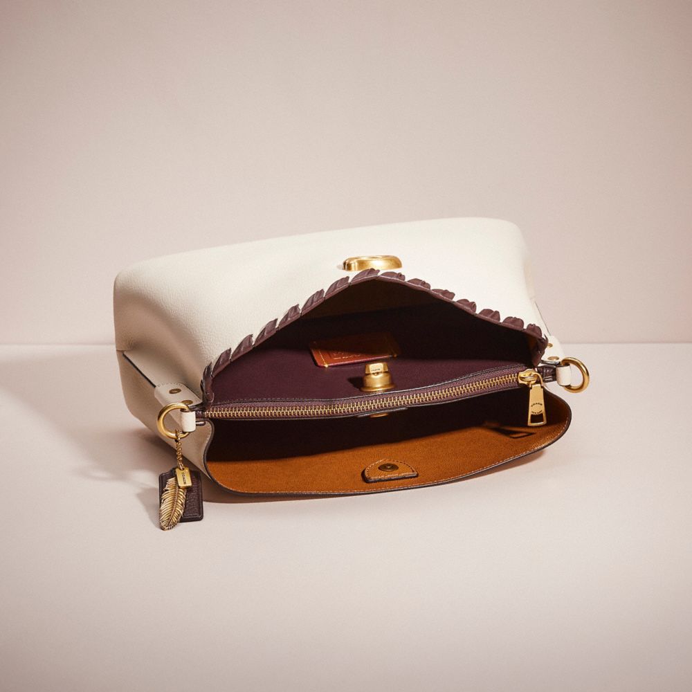 COACH®,Upcrafted Willow Shoulder Bag In Colorblock,,Inside View,Top View