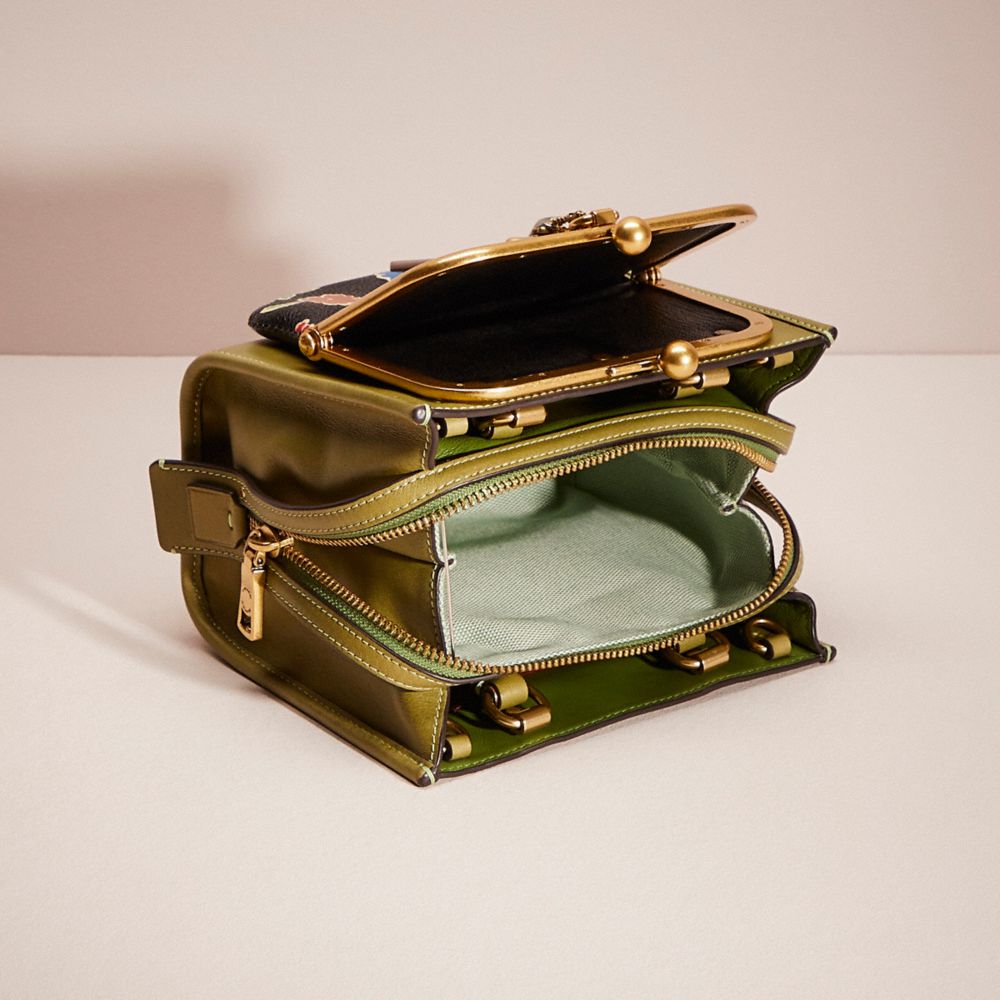 COACH®,Upcrafted Rogue 17 In Original Natural Leather,,Inside View,Top View