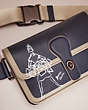 COACH®,UPCRAFTED TURNLOCK TAB BELT BAG,Midnight Navy/Black Copper,Closer View