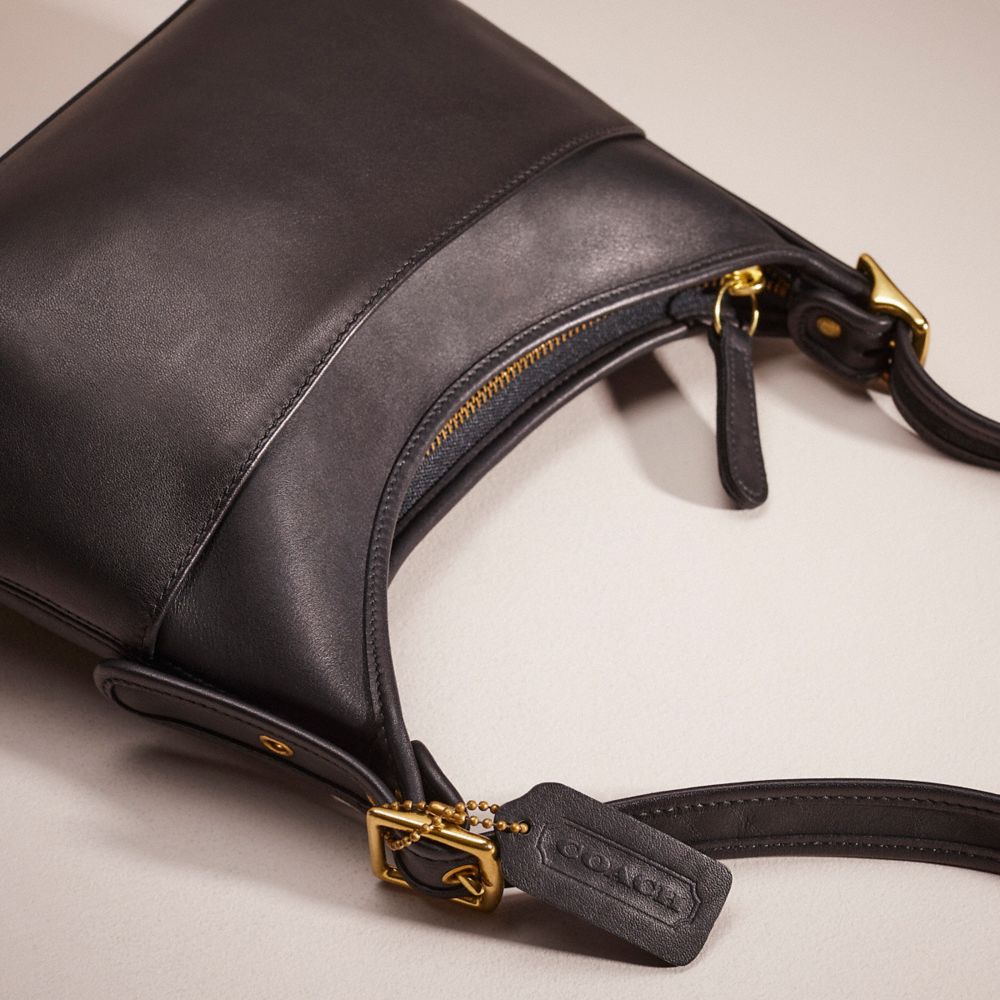 COACH®,Vintage Legacy Small Pocket Zip Bag,Black,Closer View