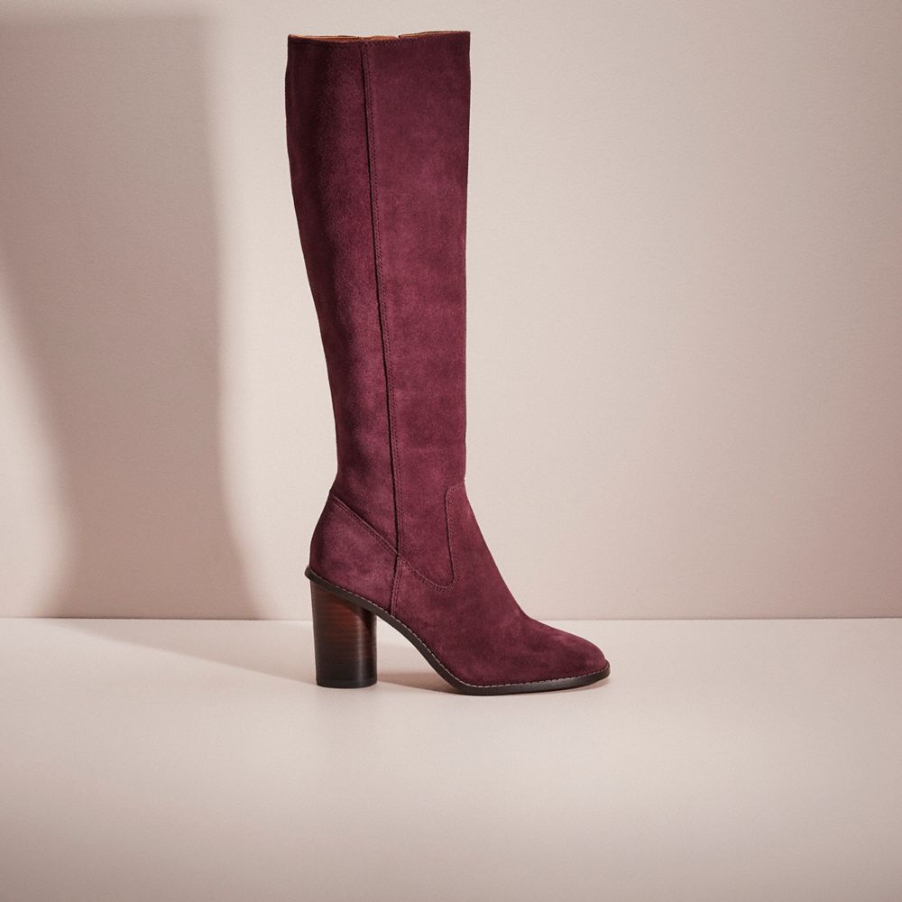 COACH®,RESTORED OMBRE HEEL BOOT,Oxblood,Front View