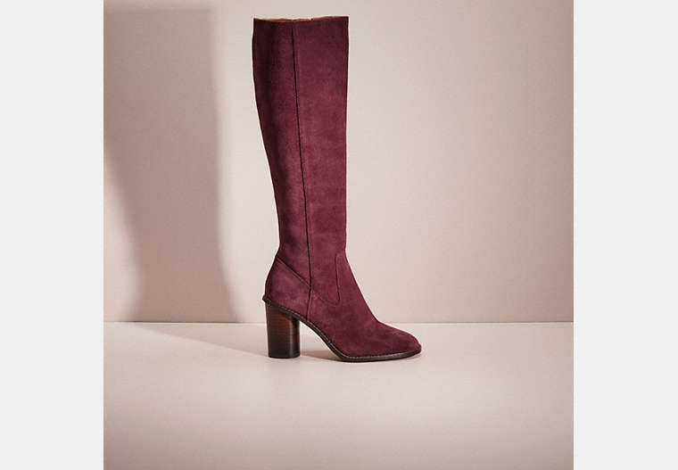 COACH®,RESTORED OMBRE HEEL BOOT,Oxblood,Front View