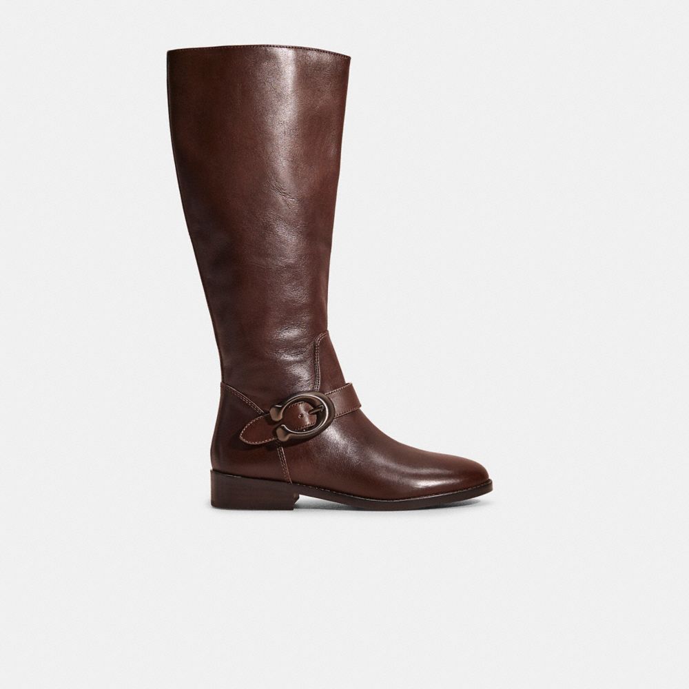 Coach black shop riding boots