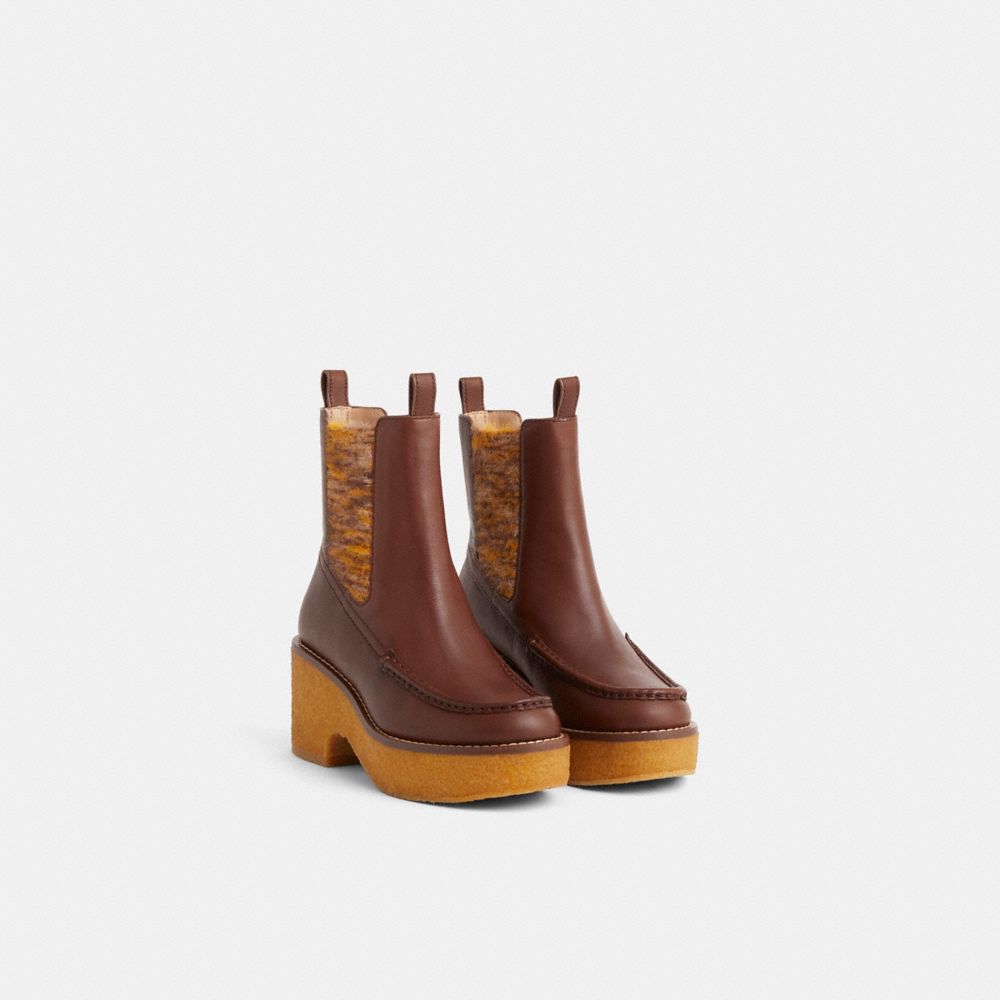 Coach Restored Delaney Bootie In Brown