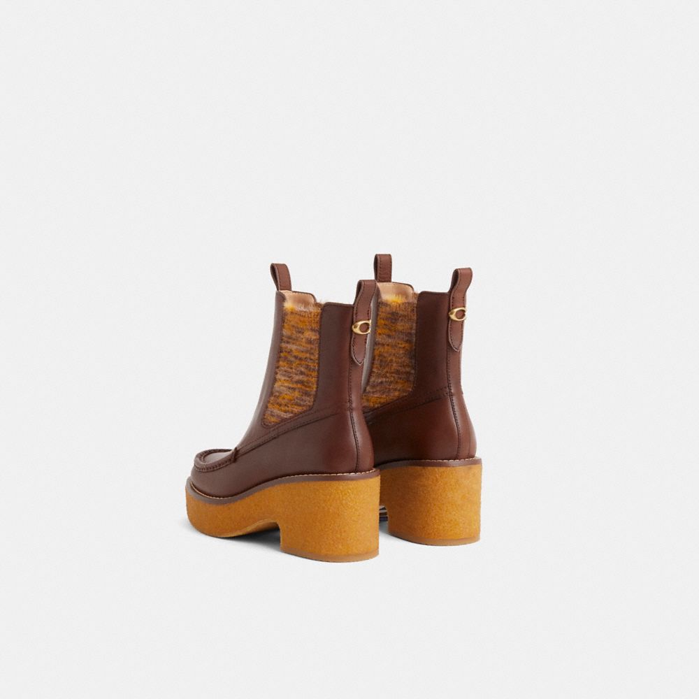 Coach Restored Delaney Bootie In Brown