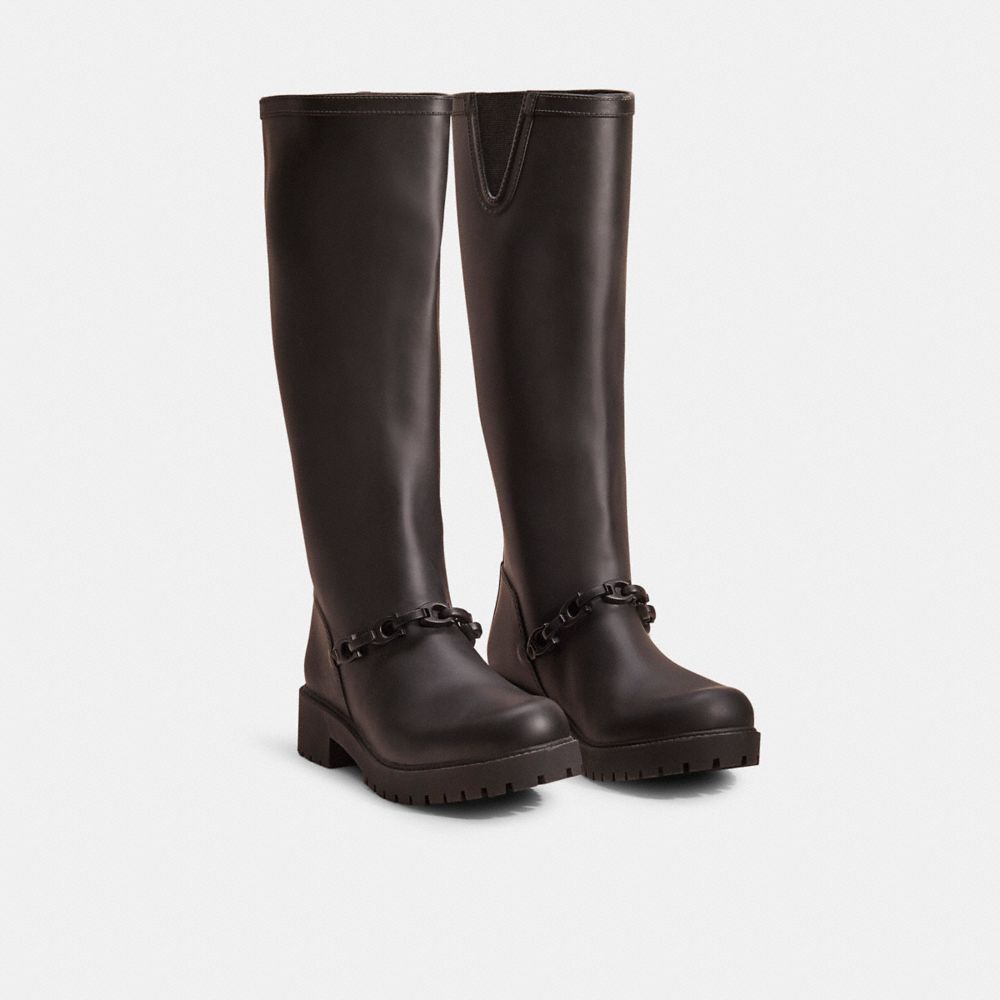 Coach rain shop boots wide calf