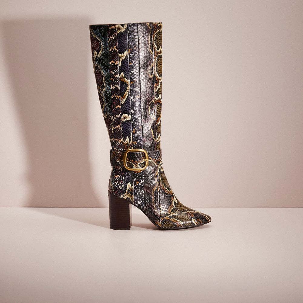 Coach on sale snakeskin boots