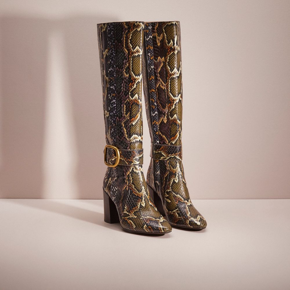 Coach on sale snakeskin boots