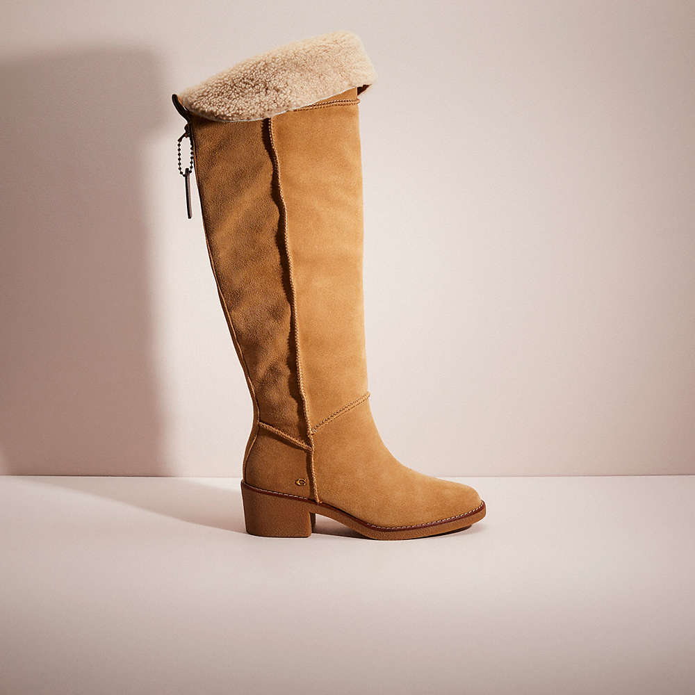 Coach Restored Janelle Boot In Peanut/natural