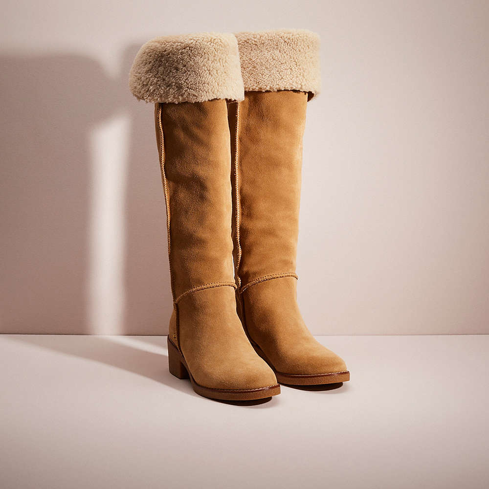 Shop Coach Restored Janelle Boot In Peanut/natural