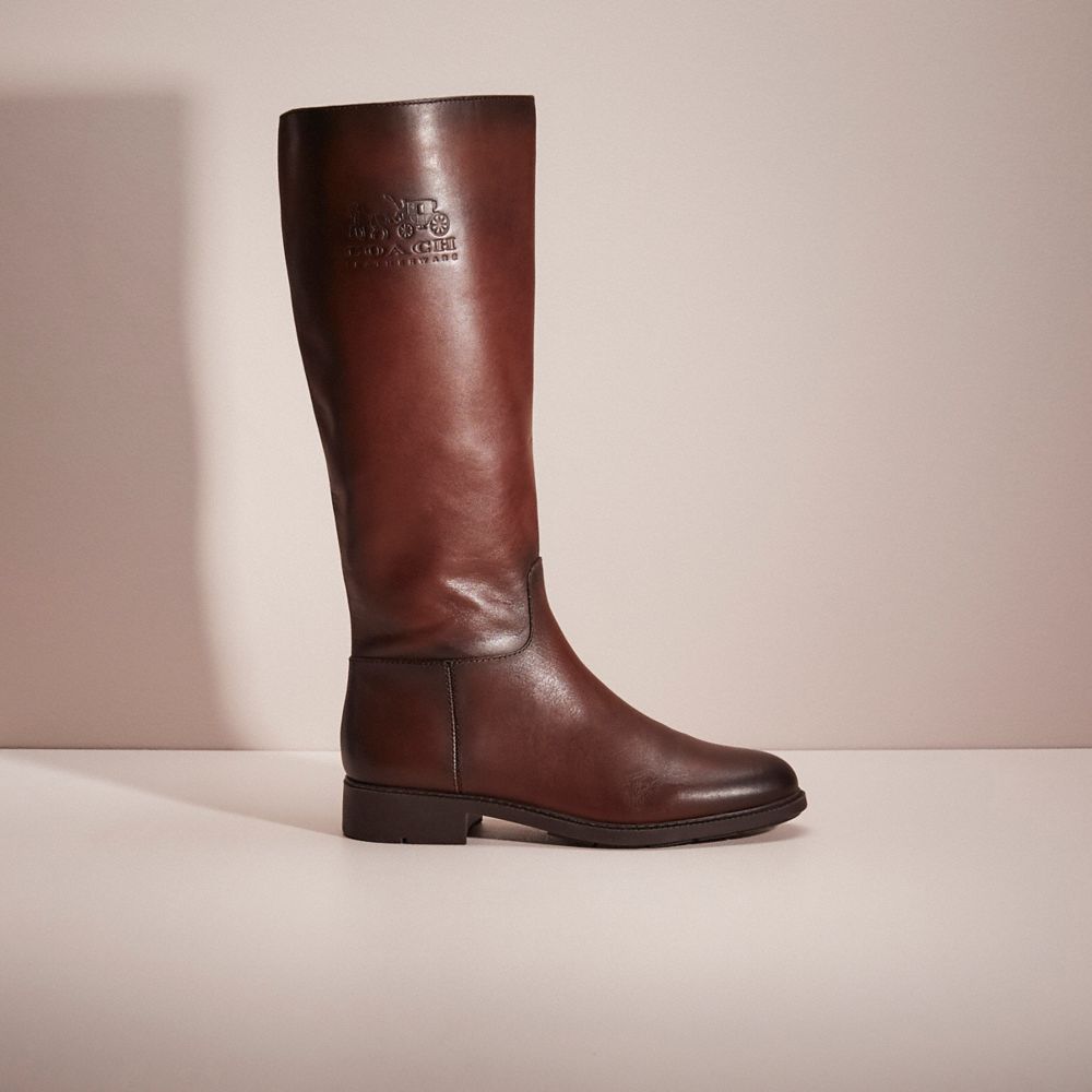 Coach brown shop leather boots