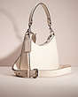 COACH®,RESTORED HOBO CROSSBODY WITH SIGNATURE CANVAS,Chalk,Angle View