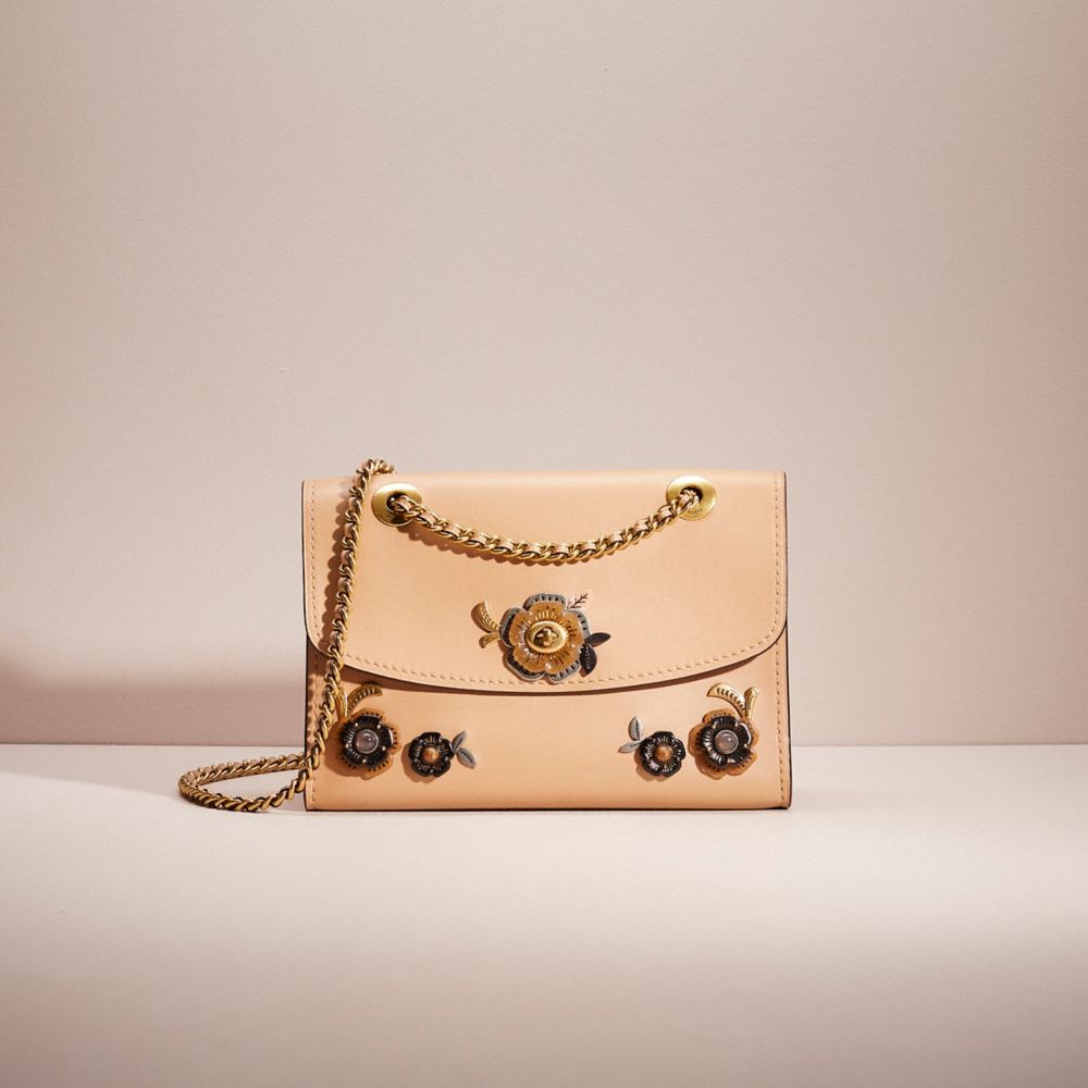 Coach parker top handle with tea rose stones new arrivals