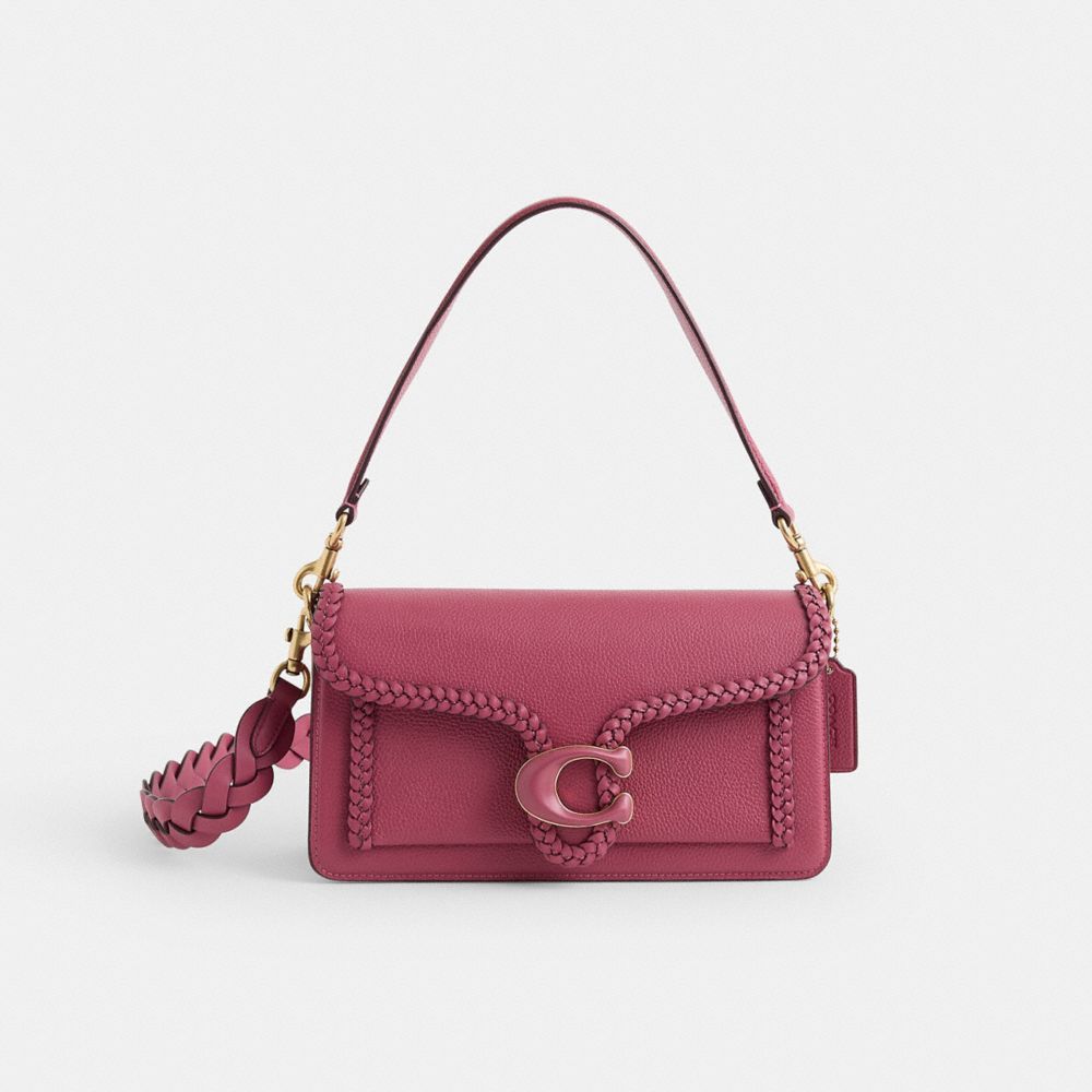 COACH®,Restored Tabby Shoulder Bag 26 With Braid,Leather,Calfskin Leather,Shoulder Bag,Metal,Logo,Braided,Sustainable,Comp...,,Front View