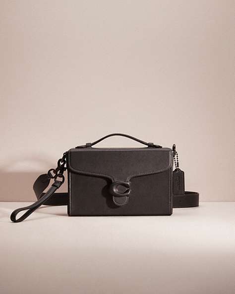 COACH®,RESTORED TABBY BOX BAG,Pewter/Black,Front View