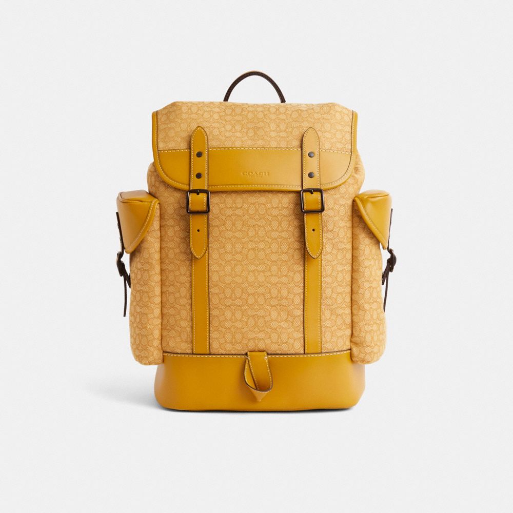 Coach Restored Hitch Backpack In Micro Signature Jacquard