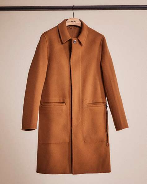 COACH®,RESTORED DOUBLE FACED COAT,British Khaki,Front View