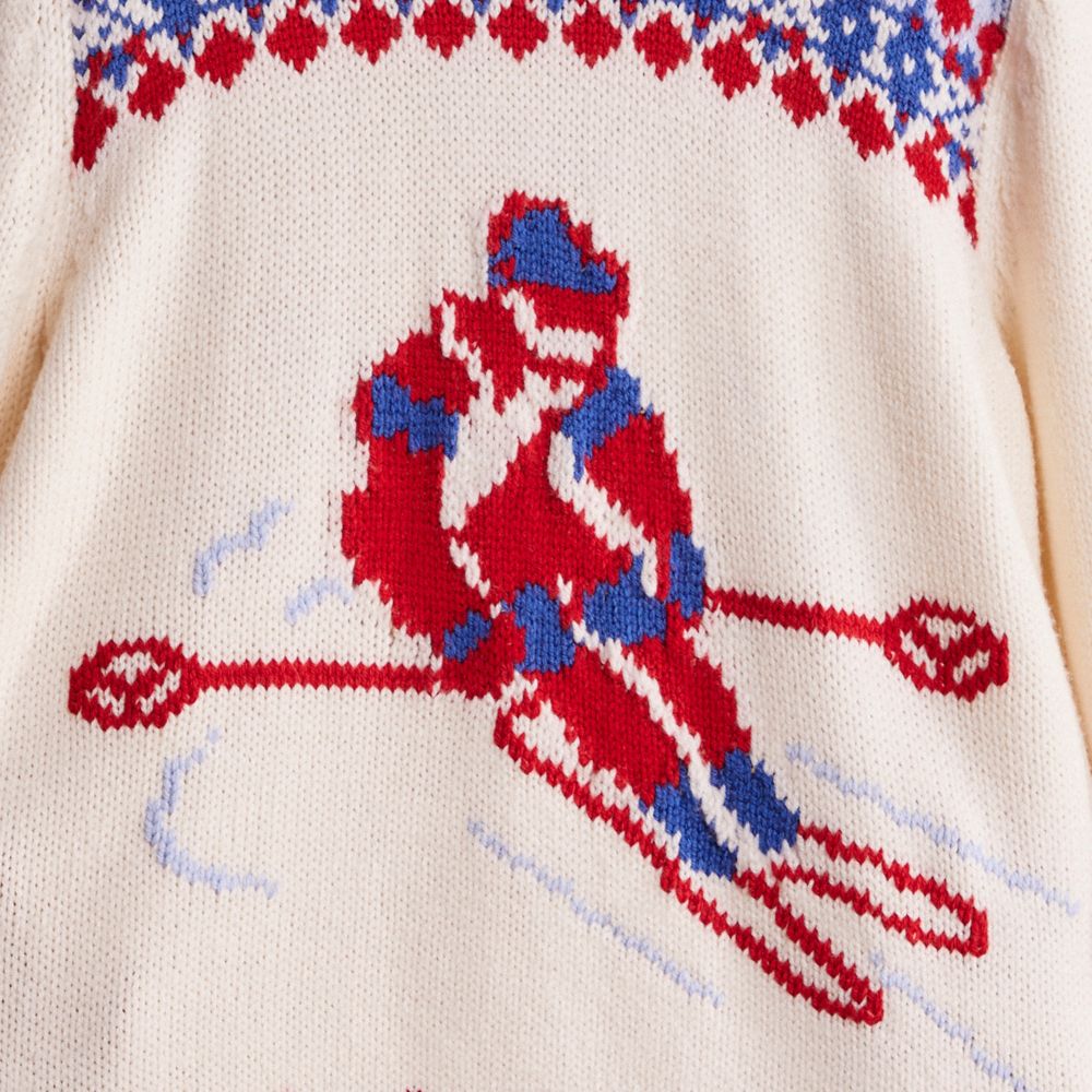 Restored Ski Fair Isle Knit Sweater