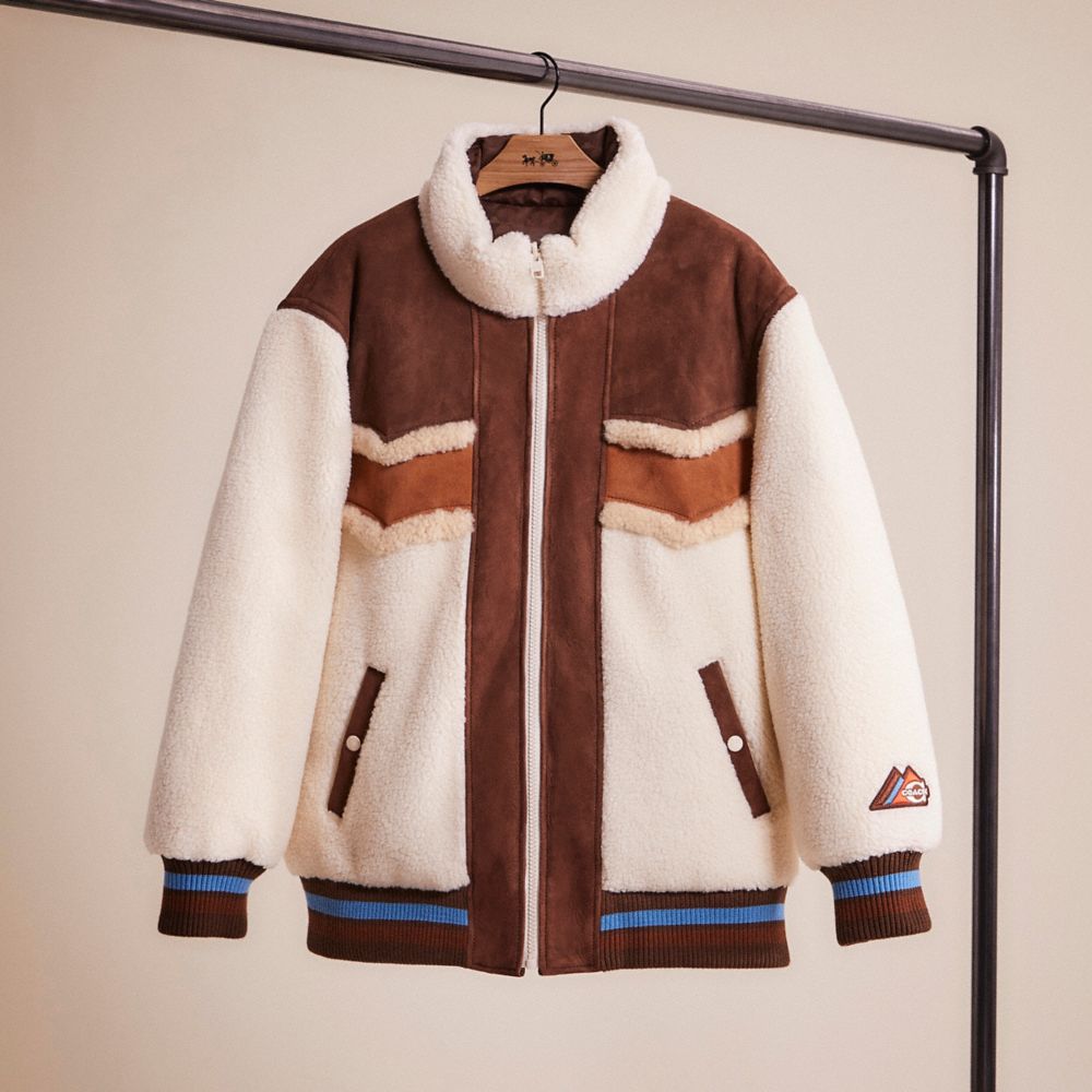 Coach reversible shearling clearance parka