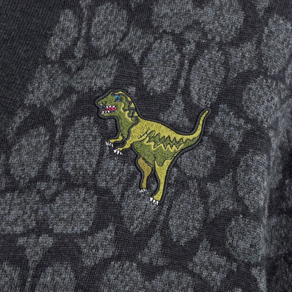 COACH®,Restored Rexy Cardigan Sweater,Gray,Scale View