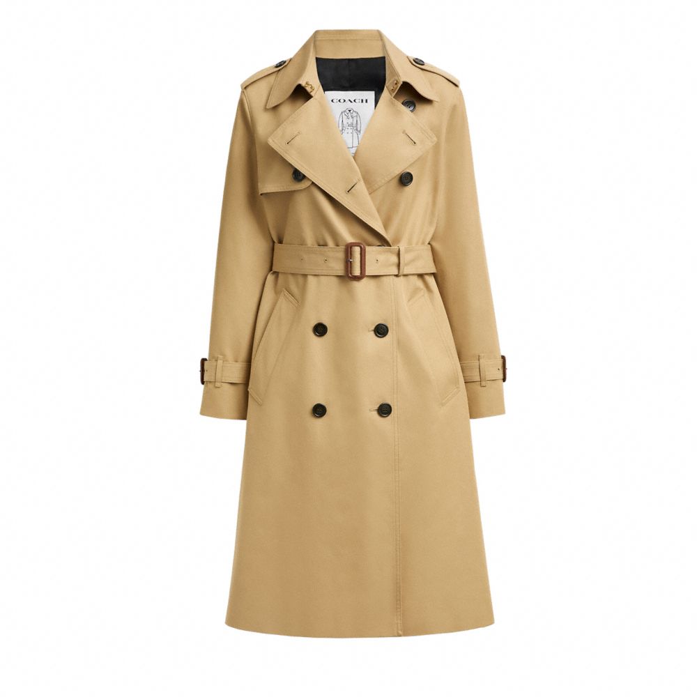 COACH®,トレンチ コート,ジャケット＆アウター,ｶｰｷ