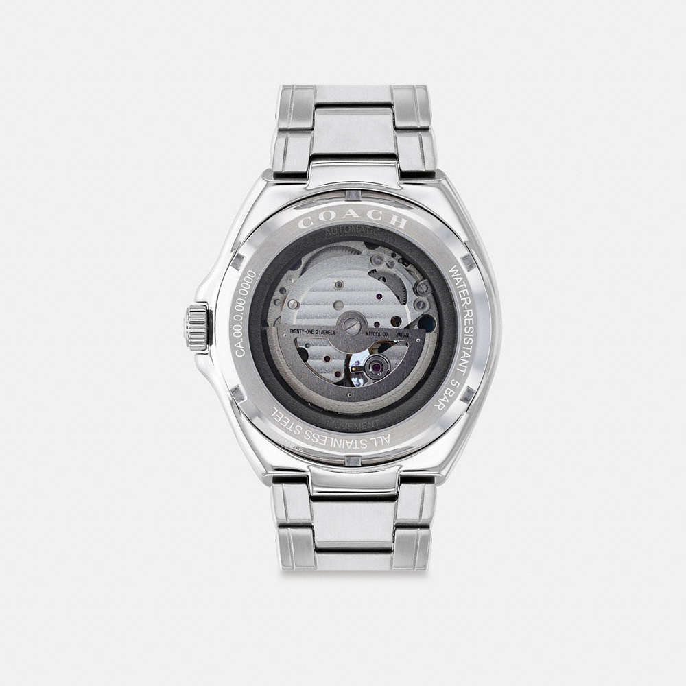 Shop Coach Jackson Automatic Watch, 45mm In Stainless Steel