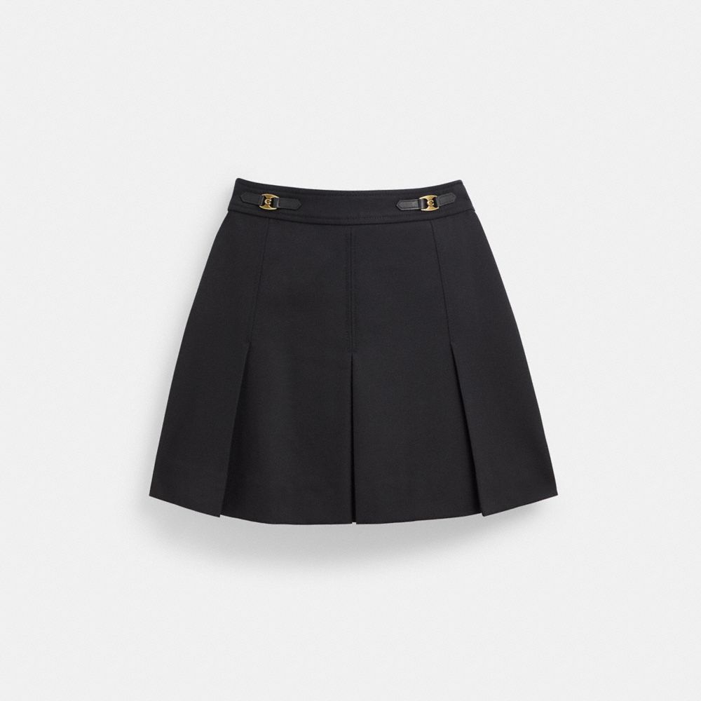 Black pleated mini skirt near me best sale