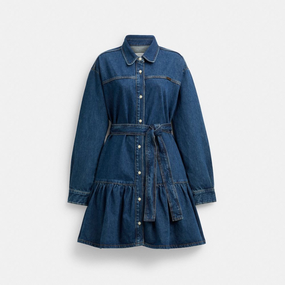 Free people nicole cotton denim shirtdress best sale