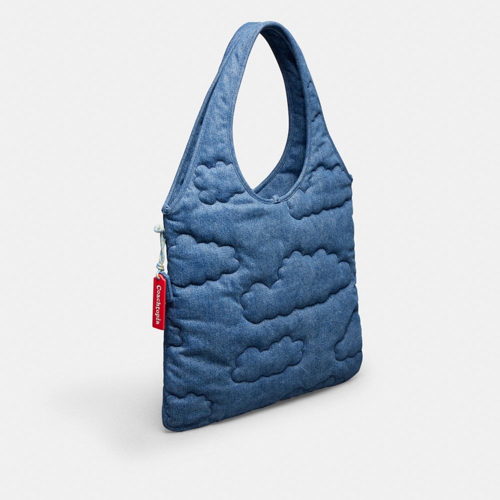 Coach Flache Tote Mit Wolkensteppung In Blue