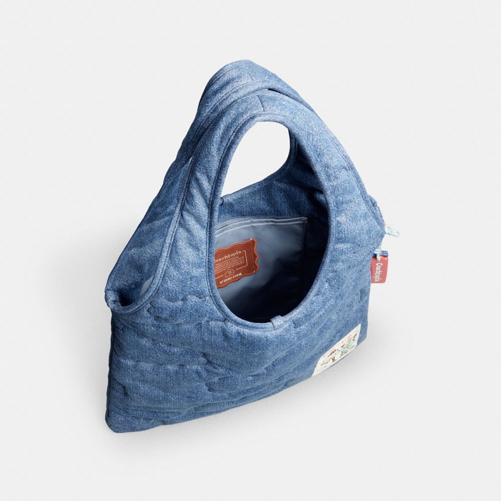 Coach Flache Tote Mit Wolkensteppung In Blue