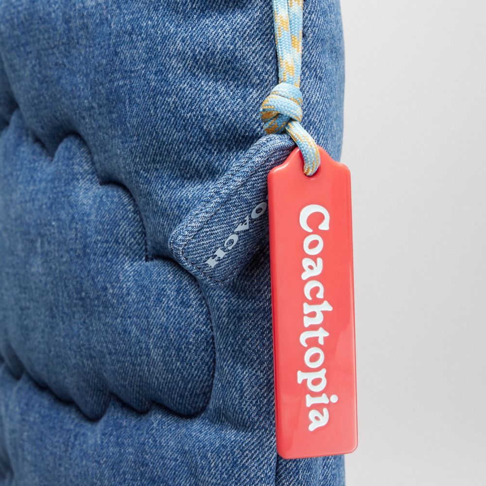 Coach Flache Tote Mit Wolkensteppung In Blue