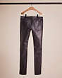 COACH®,RESTORED LEATHER JEANS,Leather,Black,Back View
