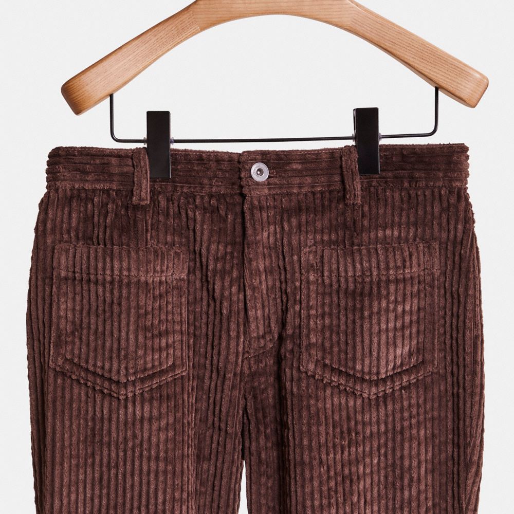 Shop Coach Restored Corduroy Pants In Dark Teak