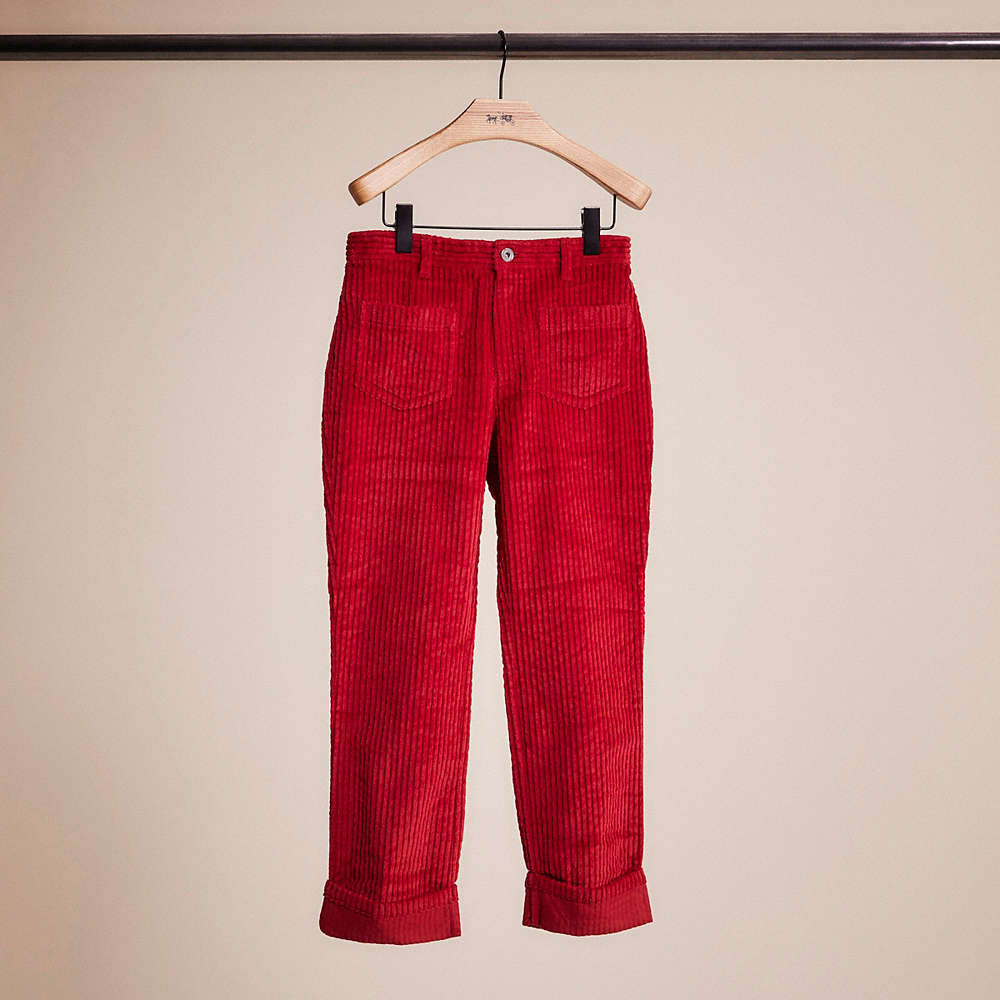 Coach Restored Corduroy Pants In Red