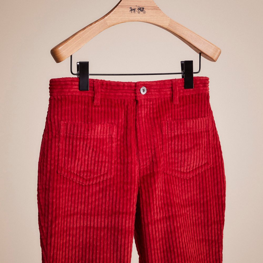Shop Coach Restored Corduroy Pants In Red