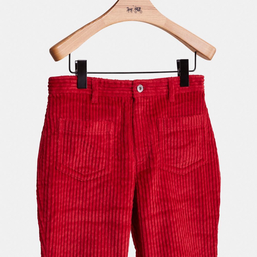 Shop Coach Restored Corduroy Pants In Red