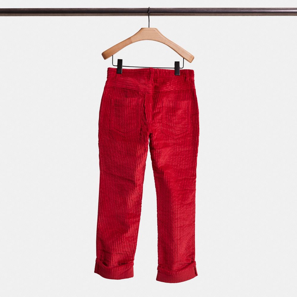 Shop Coach Restored Corduroy Pants In Red