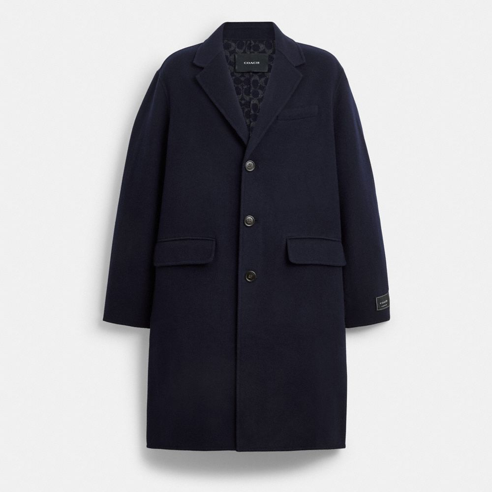 Coach Double Faced Wool Coat In Animal Print
